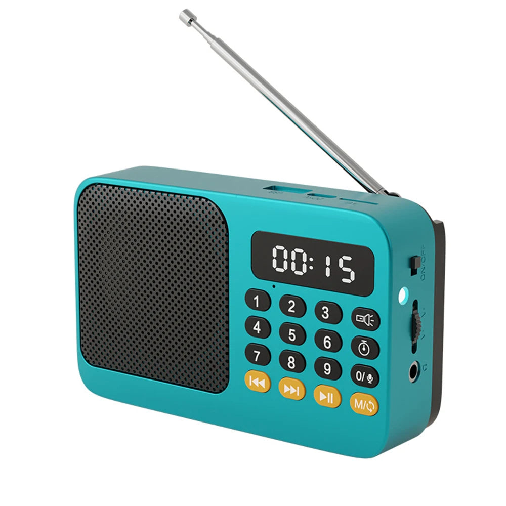 Rádio de Emergência com Bateria de 2000mAh — Rádio Portátil, Power Bank, Carregamento USB/Solar/Manivela, Alimentação por Bateria e Alarme SOS
