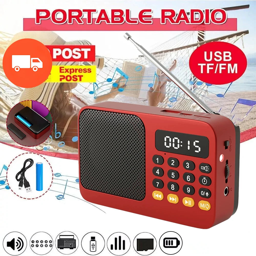 Rádio de Emergência com Bateria de 2000mAh — Rádio Portátil, Power Bank, Carregamento USB/Solar/Manivela, Alimentação por Bateria e Alarme SOS